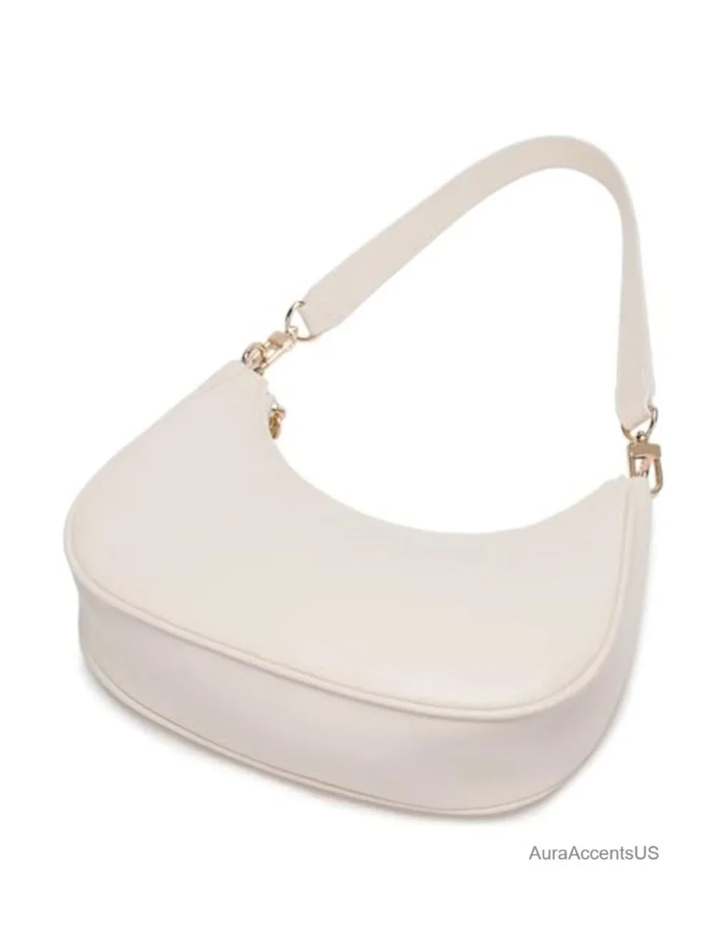 PU Leather Hobo Bag with Zipper Lightweight Shoulder Purse